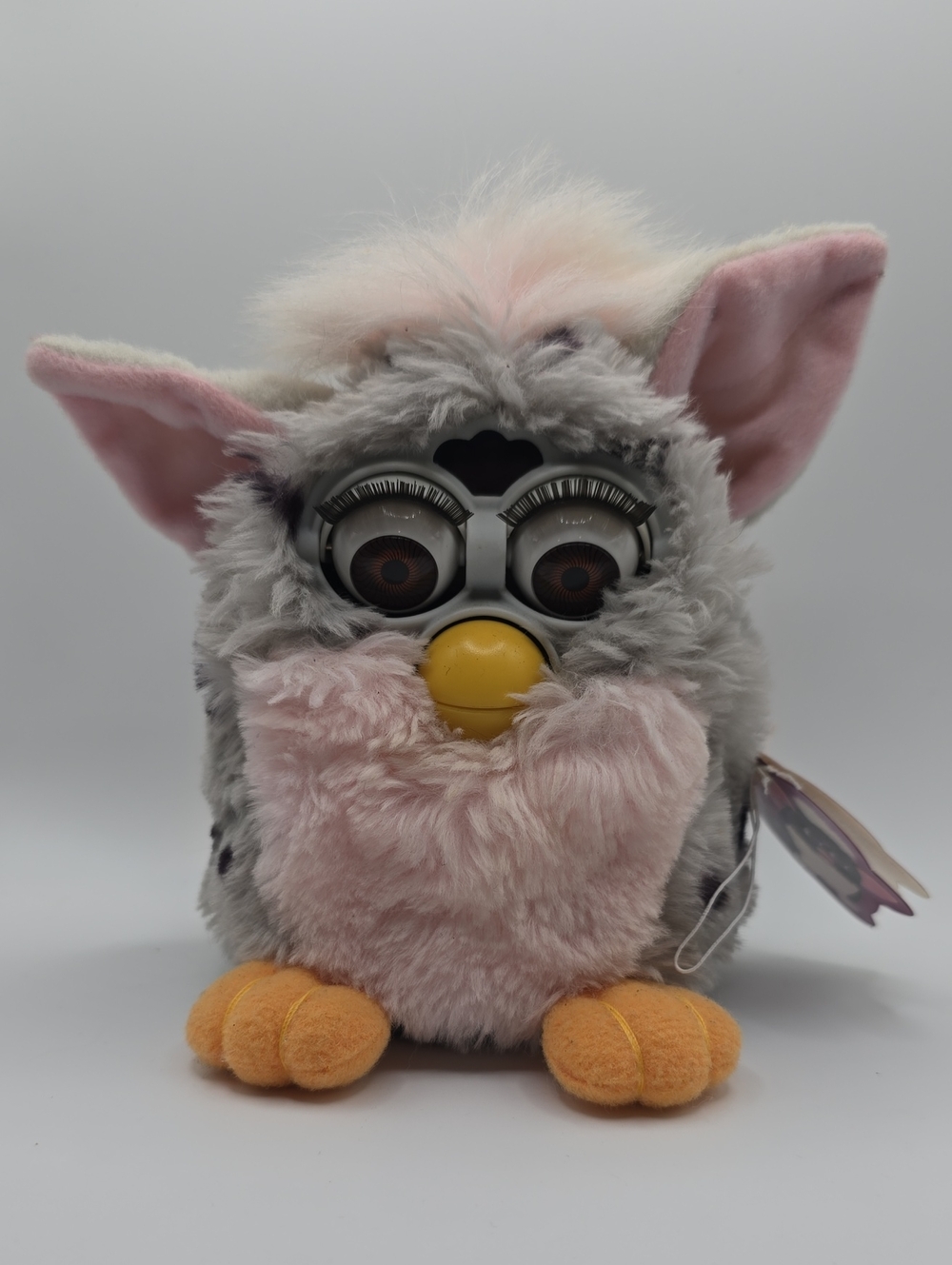 Furby Interactive Gray and Pink Bird Toy - Soft Fur Companion